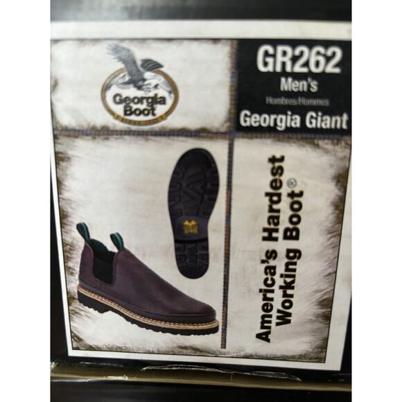 Georgia Giant Mens Size 13 M Brown Leather Chelsea Work Ankle Boots main image 7
